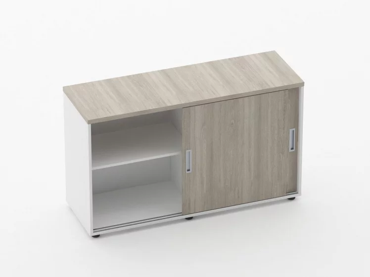 Тумба-купе для рабочего модуля Дека 9.02.125 Дуб Сантана светлый/Белый / Deka_1