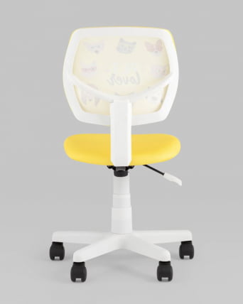 Кресло компьютерное детское ЛОЛО Пет Ловер желтый пластик белый / Pet Lover_6