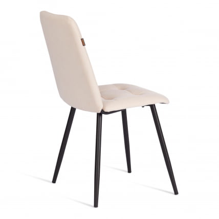 Стул обеденный Асти флок , 47х54х86, молочный, 4 / Asti_2