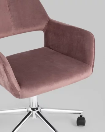 Стул офисный Росс велюр Розовый / Ross_2