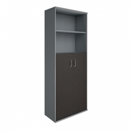 Шкаф высокий широкий Рива А.СТ-1.6 Венге/Металлик / Riva_0