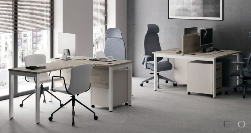 Комплект офисной мебели Еверпроф ЕВО №003 Дуб Соната Белый / Everprof EVO_0