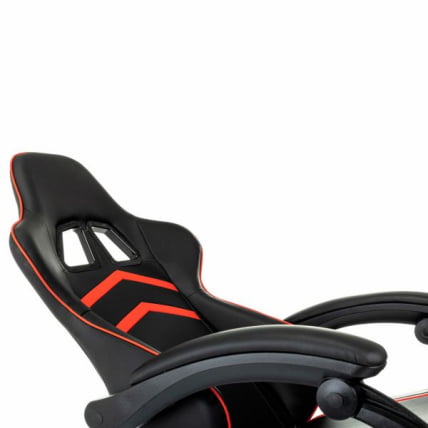 Кресло компьютерное БРАБИКС Шоотер ГМ-123, 2 подушки, экокожа, черное/красное / BRABIX Shooter GM-123,_8