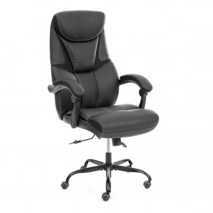 Кресло руководителя Камбридге металБЛ кож/зам/ткань, черный/черный, 36-6/11 / Cambridge metalBL_0