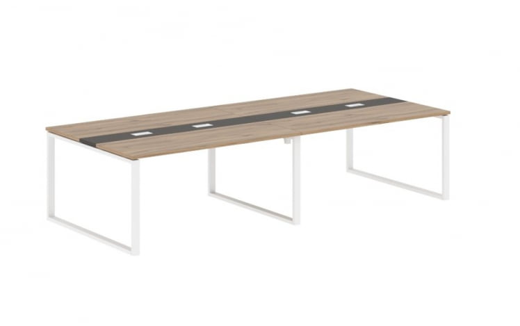 Переговорный стол ЕДИС ЕКCТ 3114 Дуб Денвер светлый Мокко Белый / EDIS EQCT_0