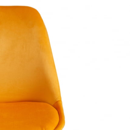 Стул ТУЛИП СОФТ (мод. 74) / 1 шт. в упаковке вельвет/дерево , 54 х 47 х 83 см , желтый (ХЛР 41)/натуральный / TULIP SOFT (mod. (HLR_3