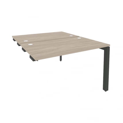 Стол-приставка двойной на П-образном м/к к опорным элем. ОНИКС О.МП-Д.СПР-2.7 Дуб Аттик/Антрацит / ONIX O.MP-D.SPR-2.7_0