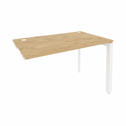 Стол-приставка на П-образном м/к к опорным элементам ОНИКС О.МП-СПР-2.7 Тиквуд Светлый/Белый / ONIX O.MP-SPR-2.7_0