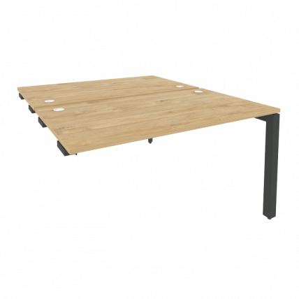 Стол-приставка двойной на П-образном м/к к опорным элем. ОНИКС О.МП-Д.СПР-3.8 Тиквуд Светлый/Антрацит / ONIX O.MP-D.SPR-3.8_0