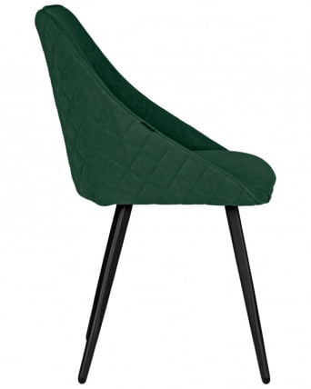 Стул обеденный ДОБРИН СТЕЛЛА (ЭМАЛЬ ЧЕРНЫЙ МУАР велюр Катаниа Изумруд) / DOBRIN STELLA Catania Izumrud)_3