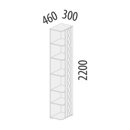 Стеллаж угловой (лев/прав) Аляска 501.05_5