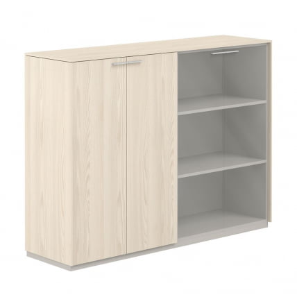 Шкаф средний двойной Атлас НЗ-0305+НЗ-0325.ЙН.ЙН.ГЛ Ясень Наварра / Atlas NZ-0305+NZ-0325.YN.YN.GL_0