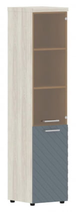 Шкаф колонка комбинированная с топом (правый) Торр ЛУКС ТЛХC 42.2 Р Сосна Эдмонд Серо-голубой / Torr LUX TLHC R_0