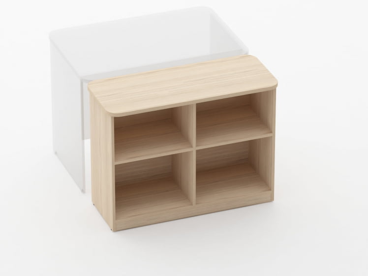 Тумба приставная к столу Глассй 3.18.101 Бук светлый / Glassy_1