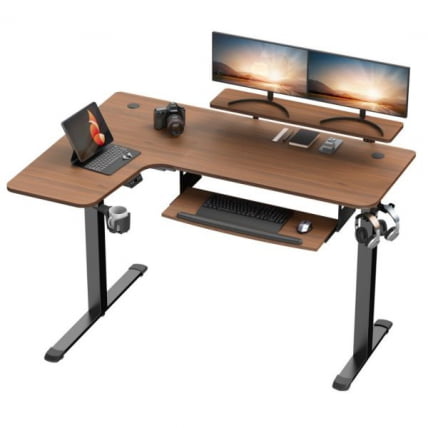 Стол для компьютера угловой (левый) c электрической регулировкой по высоте ЕУРЕКА ЕРК-Л60Л-ВН / c EUREKA ERK-L60L-WN_2