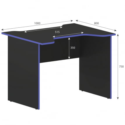 Игровой компьютерный стол СКИЛЛЛ СКЛ 100CА антрацит/синий / SKILLL SKL 100CA_3