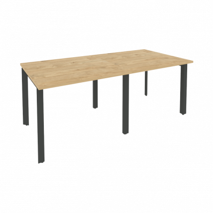 Стол переговорный (2 столешницы) ОНИКС О.МП-ПРГ-2.1 Тиквуд Светлый/Антрацит / ONIX O.MP-PRG-2.1_0