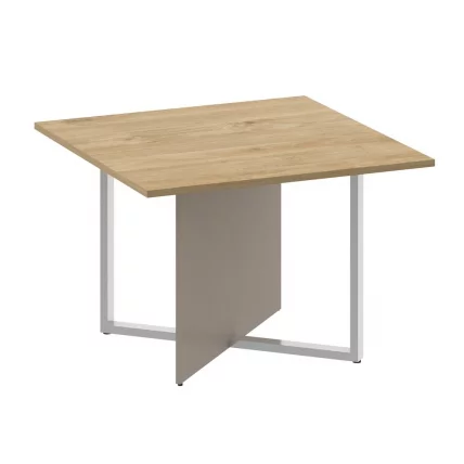 Стол переговорный, квадратный СХИФТ СК.СП-КВ-110-1 Тиквуд Светлый/Капучино / SHIFT SK.SP-KV-110-1_0