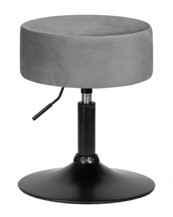 Пуф ДОБРИН ДЭННИ БЛАCК (серый велюр (МДЖ9-75)) / DOBRIN DANNY BLACK (MJ9-75))_0