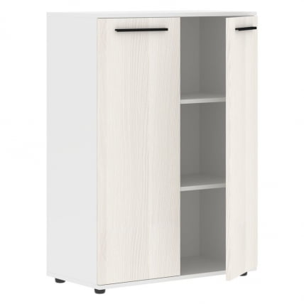 Шкаф с глухими средними дверьми ЕДИС ЕМCС 85.1 Ясень Траун Черный Белый / EDIS EMCS_1