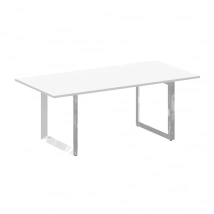 Стол переговорный на О-образном м/к ОНИКС ДИРЕCТ ЛУКС М-О.МО-ПРГ-19 Белый бриллиант / ONIX DIRECT LUX M-O.MO-PRG-19_0