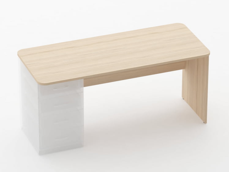 Стол прямой под встроенную тумбу Глассй 1.101.16Л Венге / Glassy_0