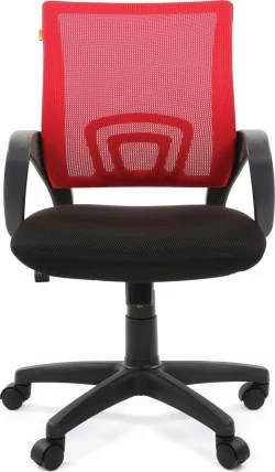 Кресло оператора CХАИРМАН 696 Черный пластик (блаcк) красный / CHAIRMAN (black)_1