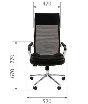 Кресло для руководителя CХАИРМАН 700 сетка Черный / CHAIRMAN_3