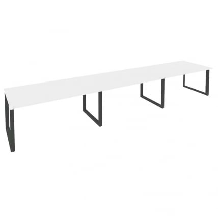 Стол переговорный (3 столешницы) ОНИКС О.МО-ПРГ-3.4 Белый Бриллиант/Антрацит / ONIX O.MO-PRG-3.4_0