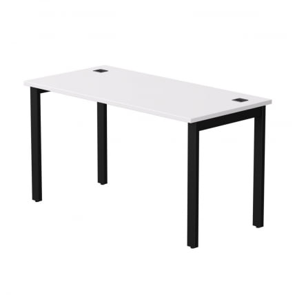 Стол прямой на металлокаркасе, опоры 90 гр Еверпроф ЕВО 254С007 Белый Черный / Everprof EVO 254S007_0