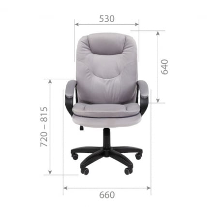 Кресло руководителя CХАИРМАН ДОМ (Хоме) 668 ЛТ (ЛТ) Серый / CHAIRMAN (Home) (LT)_5