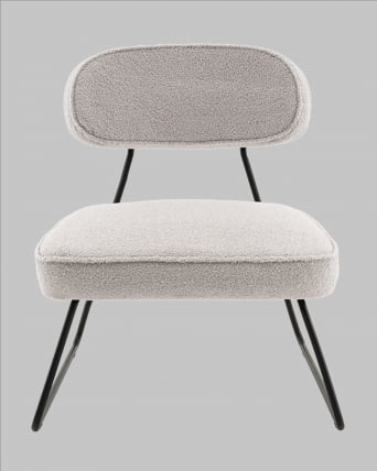 Кресло Кате нев ткань букле светло-серый / Kate new_2