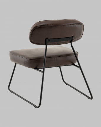 Кресло Кате нев ткань экокожа коричневый / Kate new_5