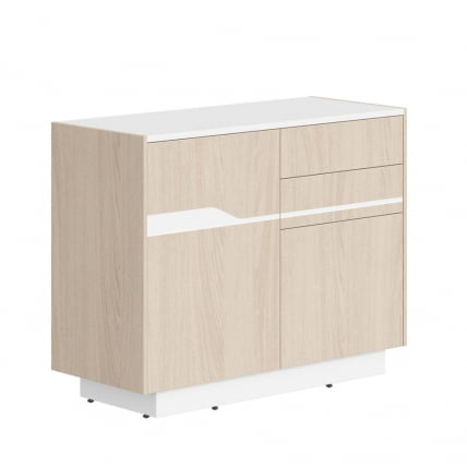 Комод с распашной дверью и 4 ящиками Лине СФ-572102 Дуб светлый Белый / Line_0