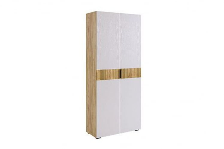 Шкаф двухдверный Бери МПР-024 Дуб крафт золотой/белое дерево / MPR-024_0