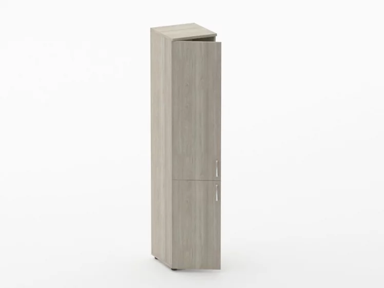 Шкаф высокий закрытый Глассй 6.19.13Л Дуб сантана светлый / Glassy_1