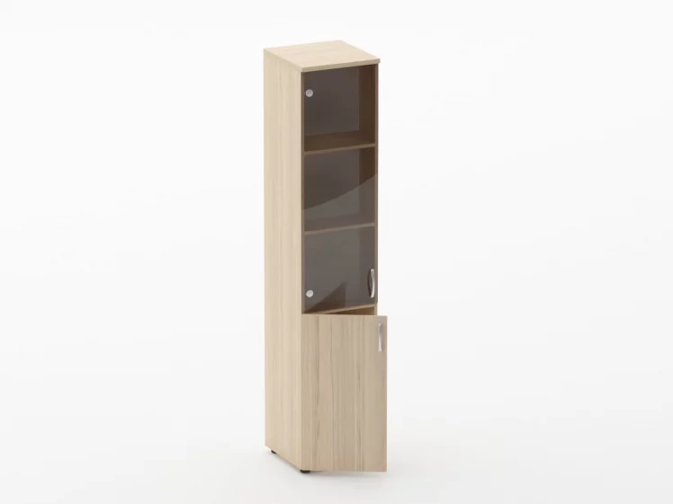 Шкаф высокий со стеклом Глассй 6.19.15Л Туя / Glassy_1