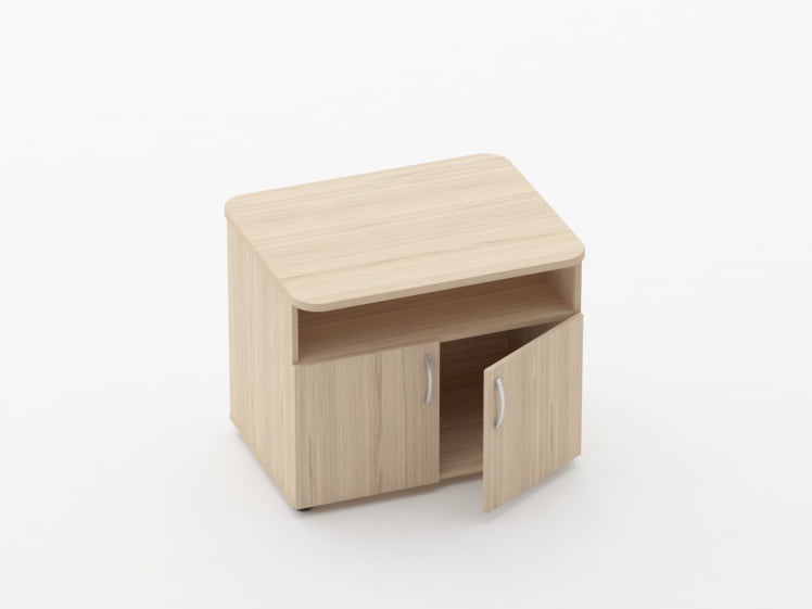 Тумба под оргтехнику Глассй 3.16.10 Дуб молочный / Glassy_1