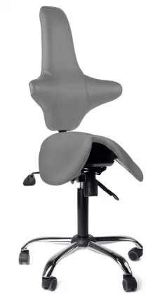 Кресло-седло со спинкой ЕЗСоло Баcк Серый / EZSolo Back_0