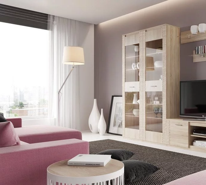 Витрина Элана (В) Дуб сонома_4