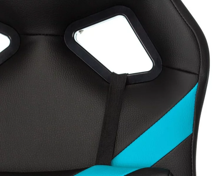 Геймерское кресло Бюрократ ЗОМБИЕ ДРИВЕР Черный-голубой / ZOMBIE DRIVER_6