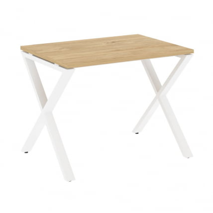 Стол рабочий ЛОФТ ВР.Л-СРКС-1.7 Металл белый Тиквуд светлый / LOFT VR.L-SRX-1.7_0