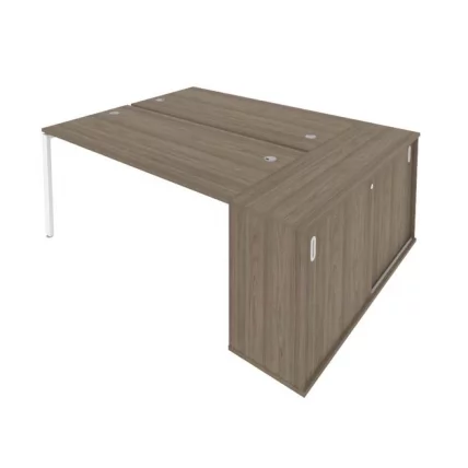 Рабочая станция с опорным шкафом-купе Метал Сйстем Б.РС-СШК-1.4 Вяз/Белый / Metal System_0