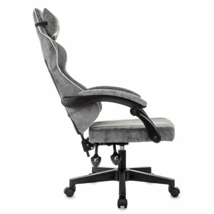 Кресло компьютерное БРАБИКС Шоотер ГМ-12, 2 подушки, ткань, серое / BRABIX Shooter GM-12,_2