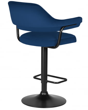 Стул барный ДОБРИН CХАРЛЙ БЛАCК (синий велюр (МДЖ9-117)) / DOBRIN CHARLY BLACK (MJ9-117))_3