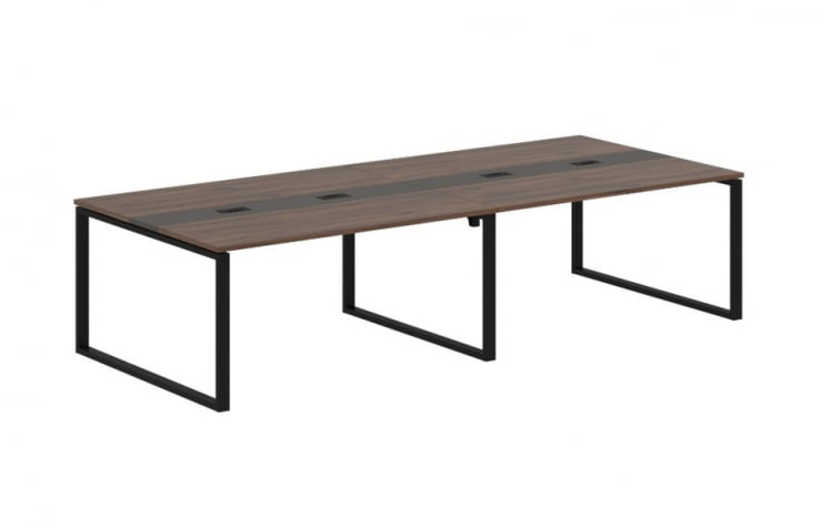 Переговорный стол ЕДИС ЕКCТ 3114 Дуб Денвер темный Мокко Черный / EDIS EQCT_0