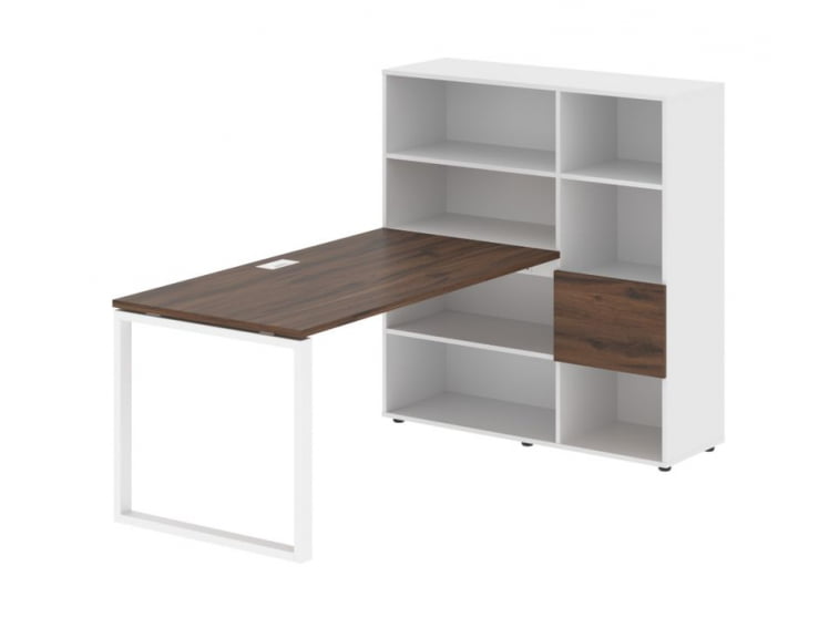 Рабочая станция ЕДИС ЕКРСТ 1215 Дуб Денвер темный Белый Белый / EDIS EQRST_0