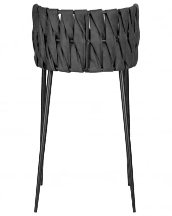 Стул барный ДОБРИН АМЕЛИА (серая ткань (Ф-48), темно-серый винтажный ПУ (МФ-12)) / DOBRIN AMELIA (F-48), PU (MF-12))_4