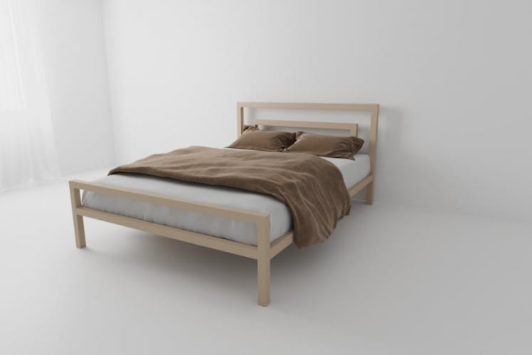 Металлическая кровать &куот;Куба&куот; Цвет фасада: Бежевый; Цвет корпуса: Бежевый; Материал фасада: Металл; Размер: 1800х2000 мм; Спальное место: 1800х2000 мм / "Куба"_0