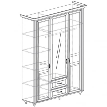 Шкаф 3-дверный Ралли 863_1